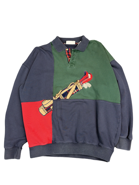 1990s Slazenger Golf Patchwork Pullover (XL)