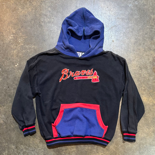 Vintage Atlanta Braves Black and Red Hoodie