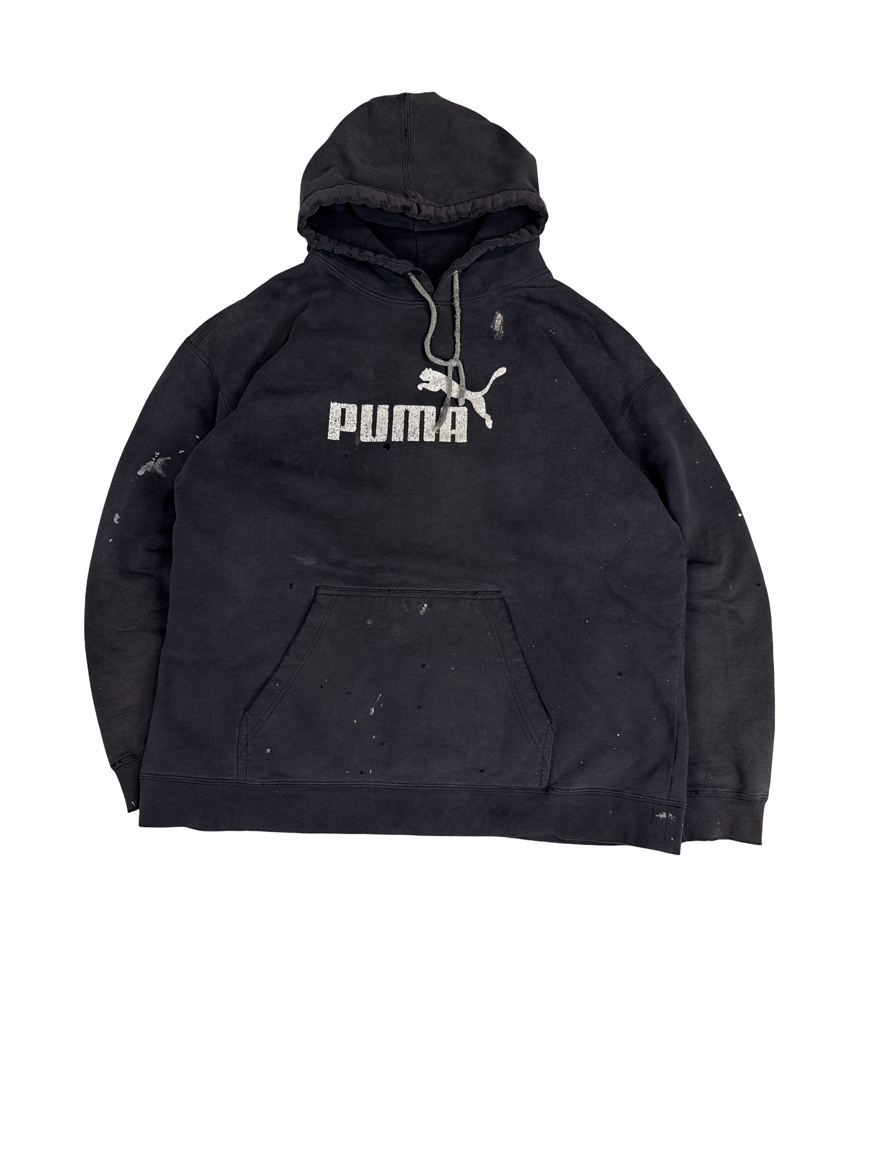 Distressed Puma Logo Pullover Hoodie (XL)