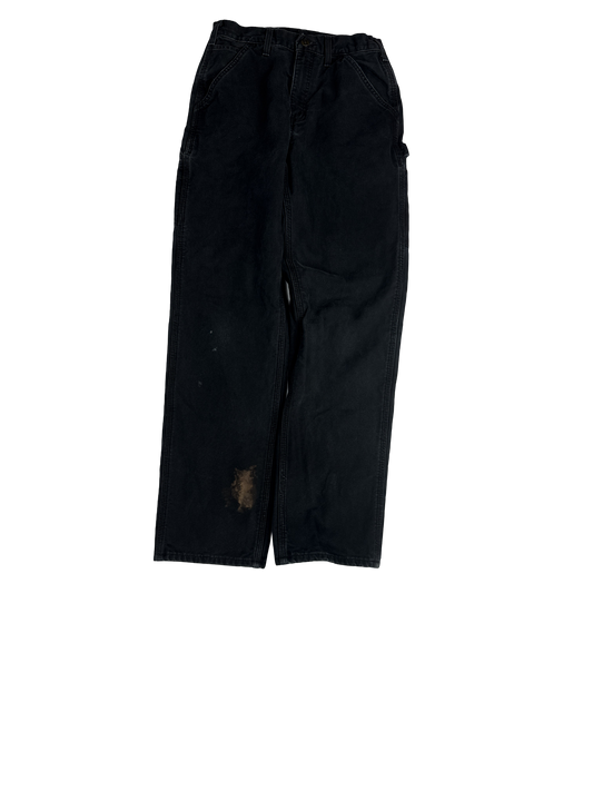 Carhartt Double Knee Black Work Pants (30x34)