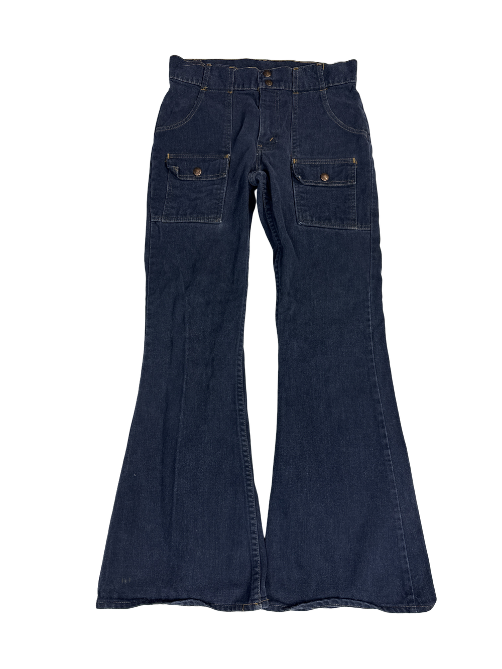 1970s Levis Dark Flare Jeans (28)
