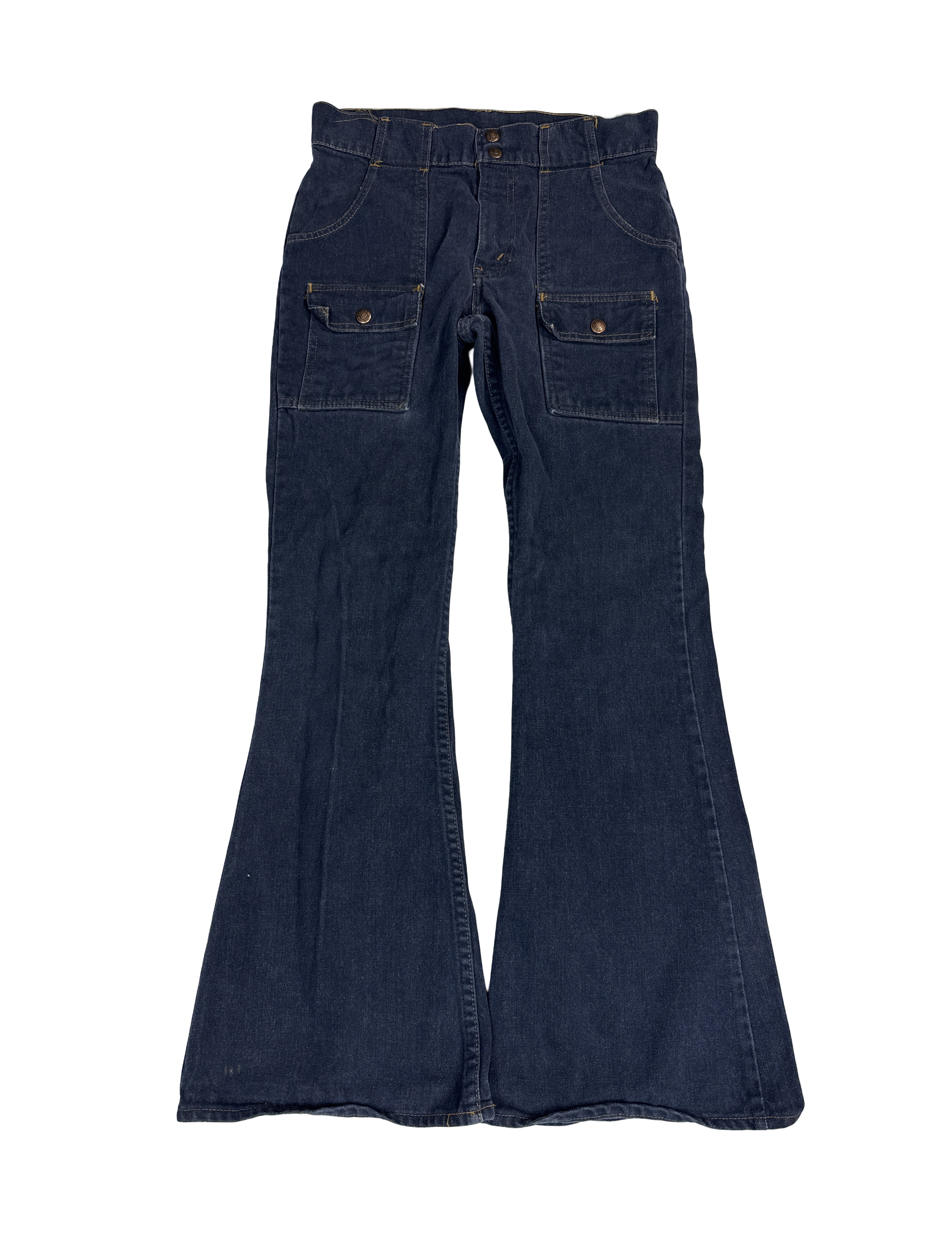 1970s Levis Dark Flare Jeans (28)