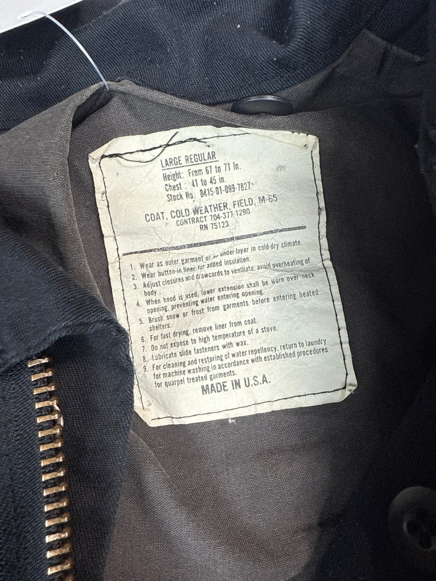 U.S. Military M-65 Cold Weather Field Jacket (L)