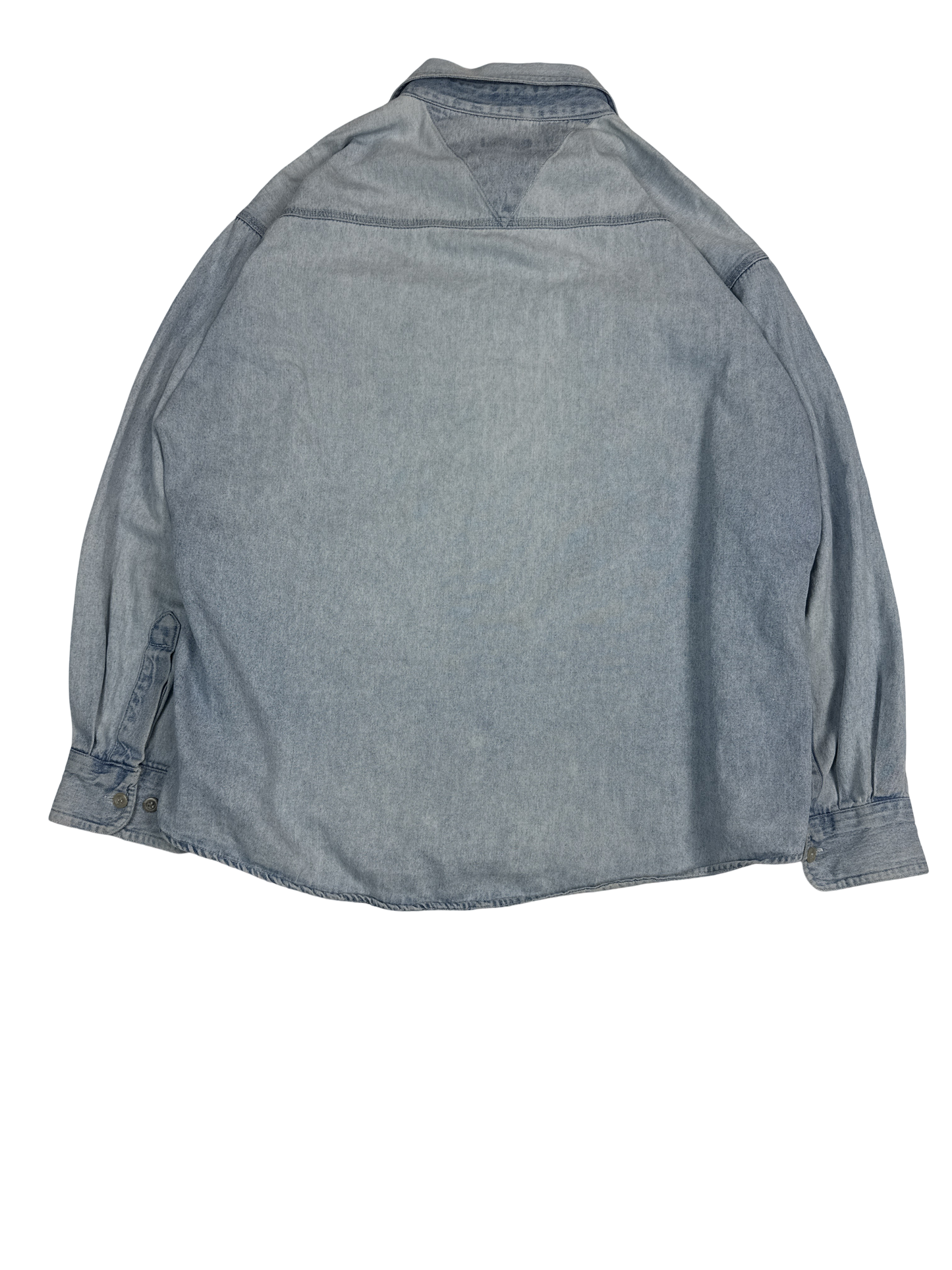 1990s Dickies Light Wash Denim Button-Up Shirt