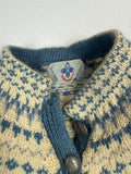 Nordic Handknit Wool Cardigan Sweater (S)