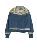 Nordic Handknit Wool Cardigan Sweater (S)