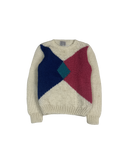 1980s Towne House Hand Knit Colorblock Sweater (M)