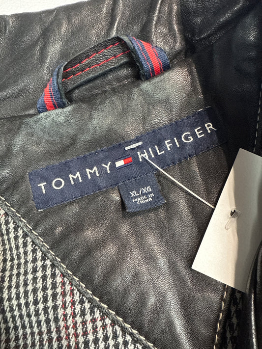 Tommy Hilfiger Black Leather Jacket (XL)