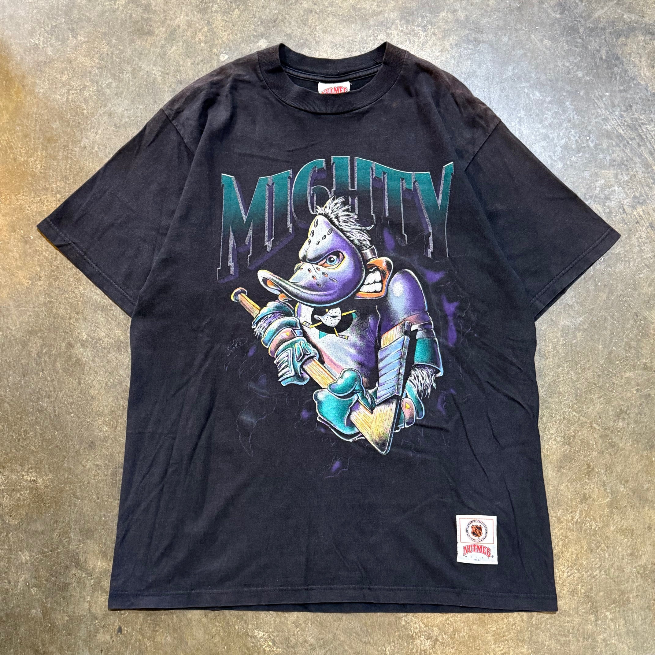 Vintage Mighty Duck Hockey Character Tee Black
