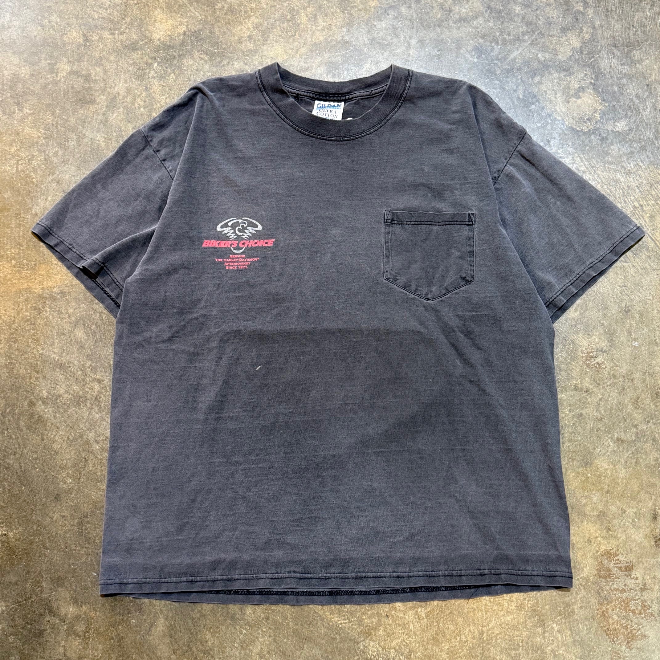 Vintage Biker's Choice Pocket Tee Charcoal