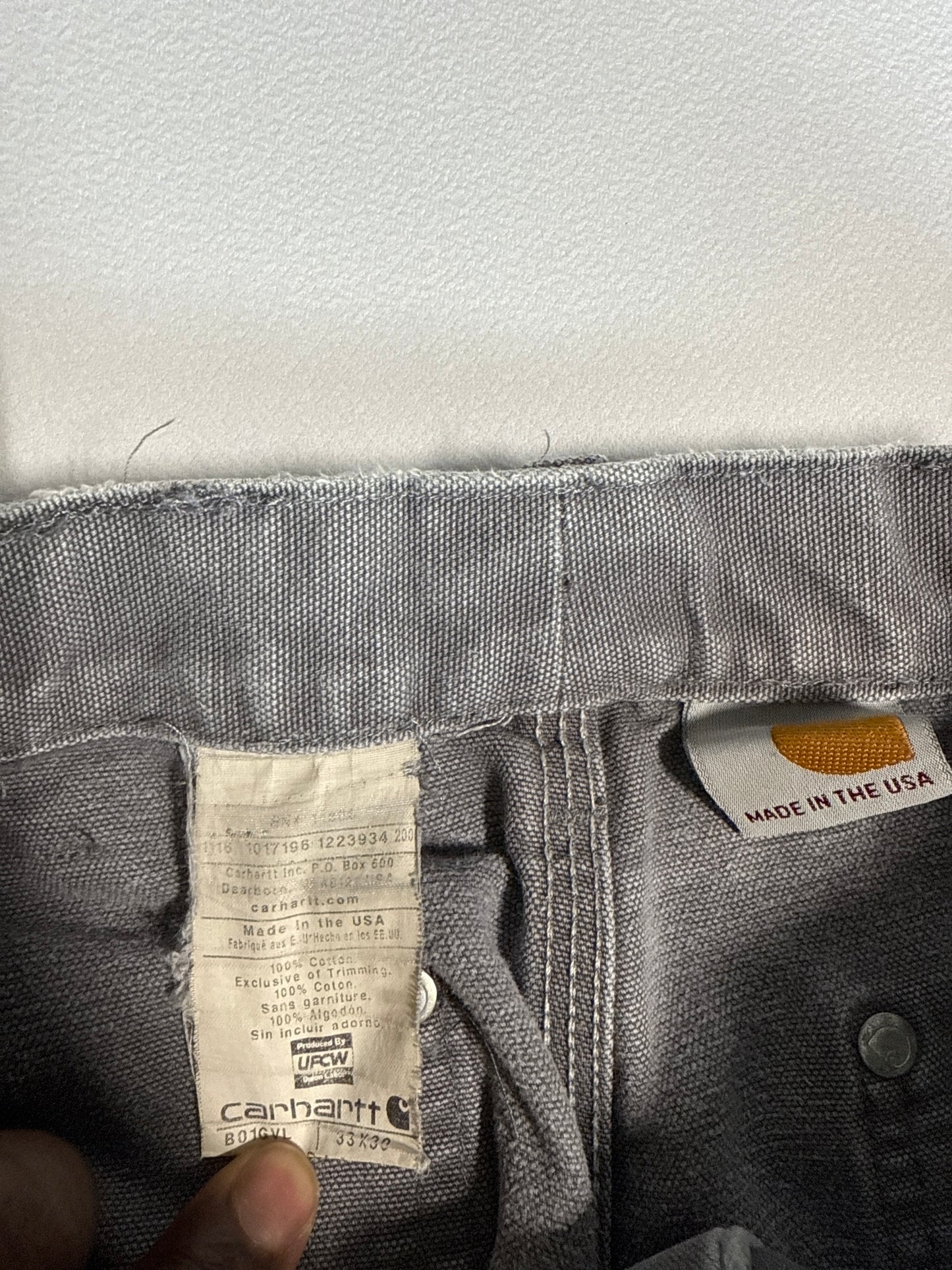 Carhartt Made in USA Gray Double Knee Work Pants