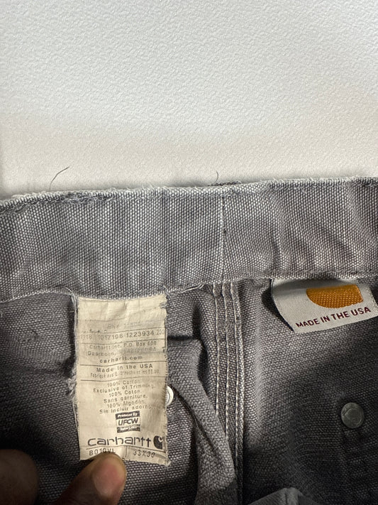 Carhartt Made in USA Gray Double Knee Work Pants