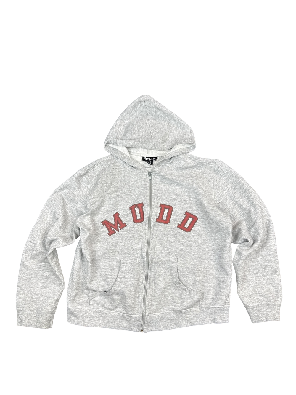 Y2K Mudd Gray Zip-Up Hoodie (L)