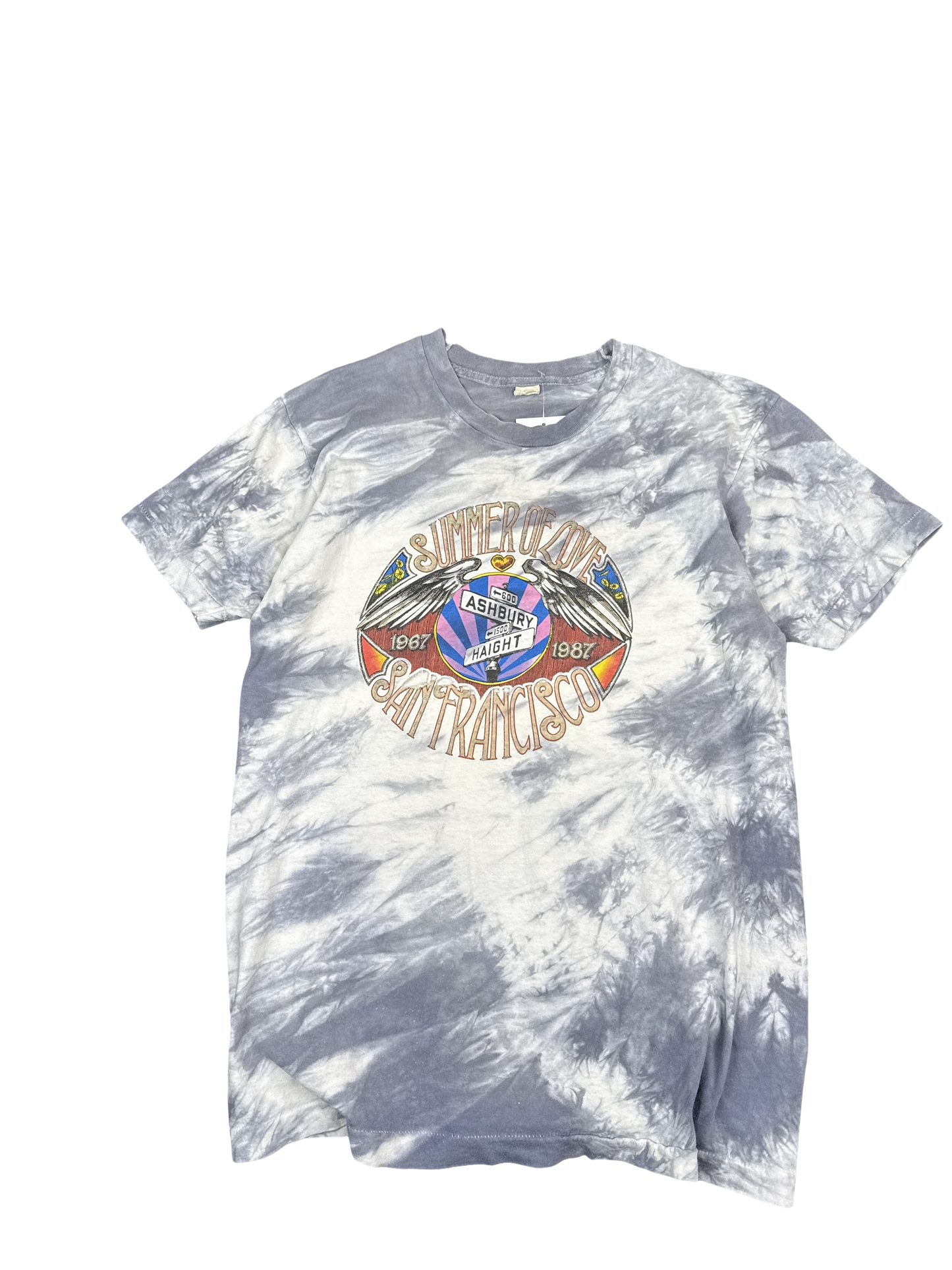 1980s Summer of Love San Francisco Tie-Dye Graphic Tee (S)