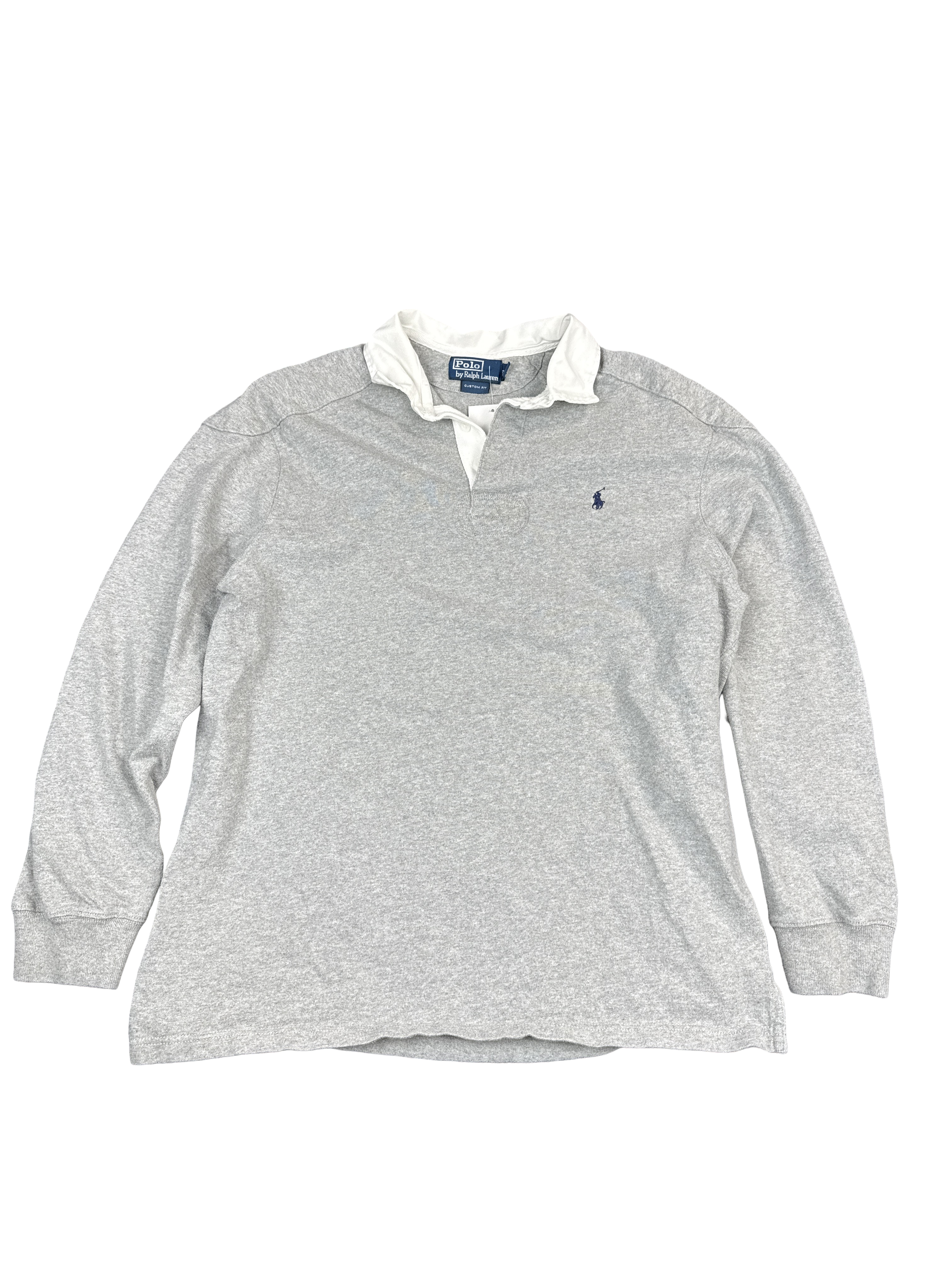 Polo Ralph Lauren Gray Long Sleeve Rugby Shirt (M)