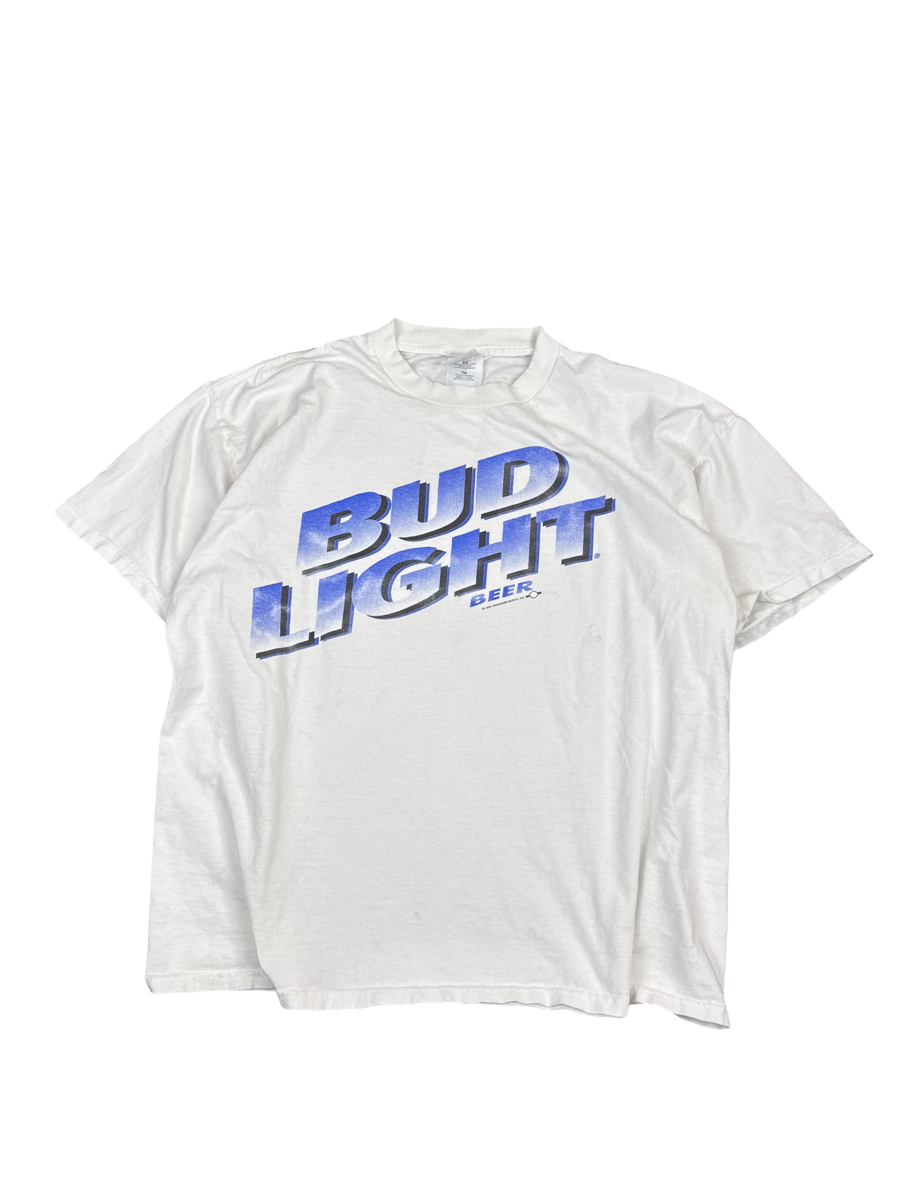 1990s Bud Light Gildan Heavy Cotton Graphic Tee (XL)
