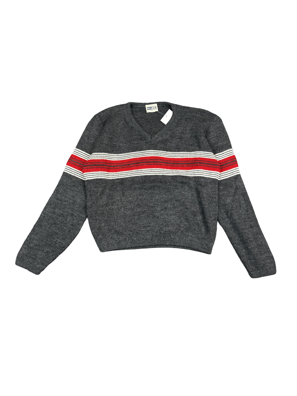 Helium Authentique Paris Gray Knit Pullover Sweater (S)