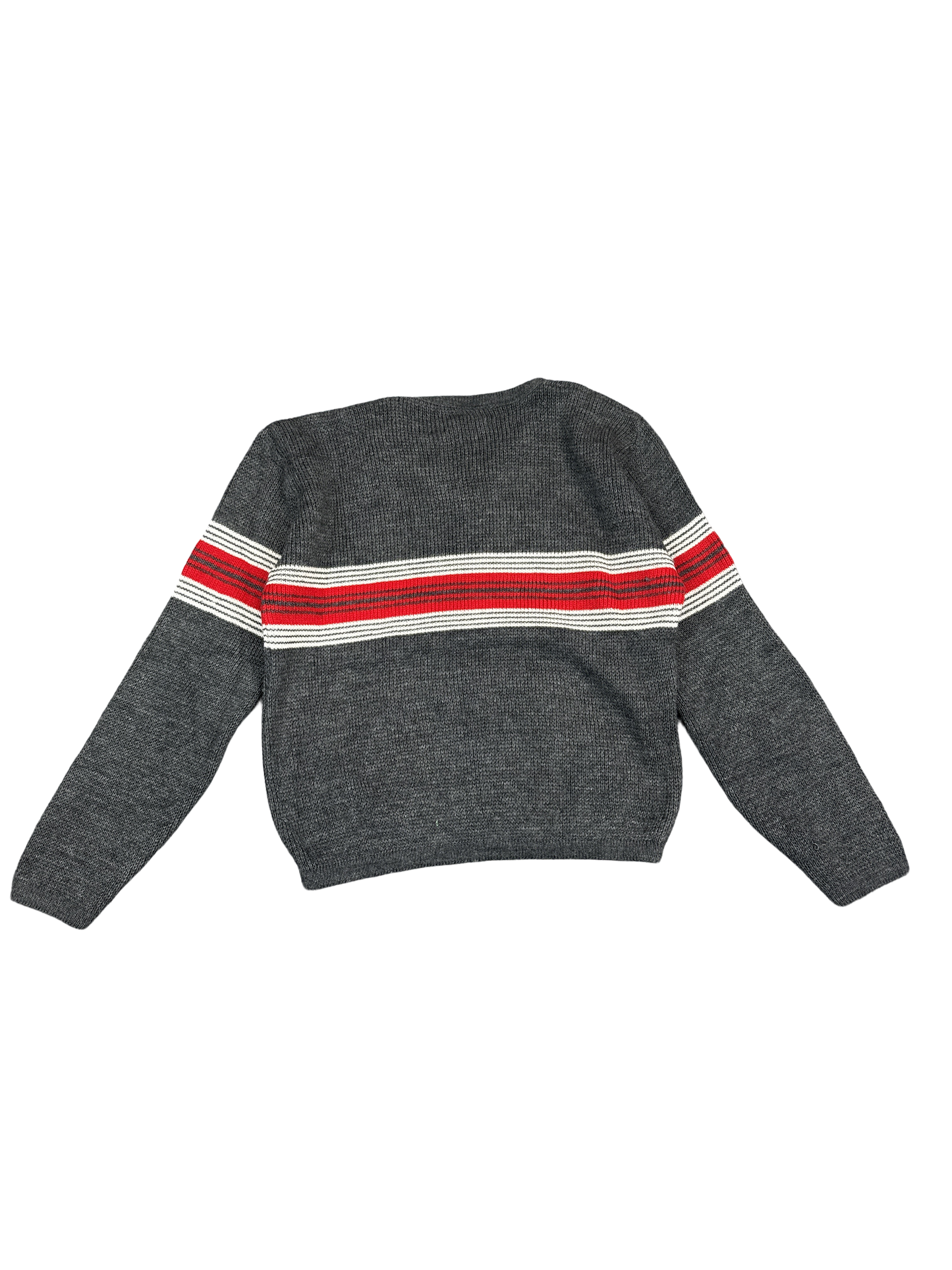 Helium Authentique Paris Gray Knit Pullover Sweater (S)