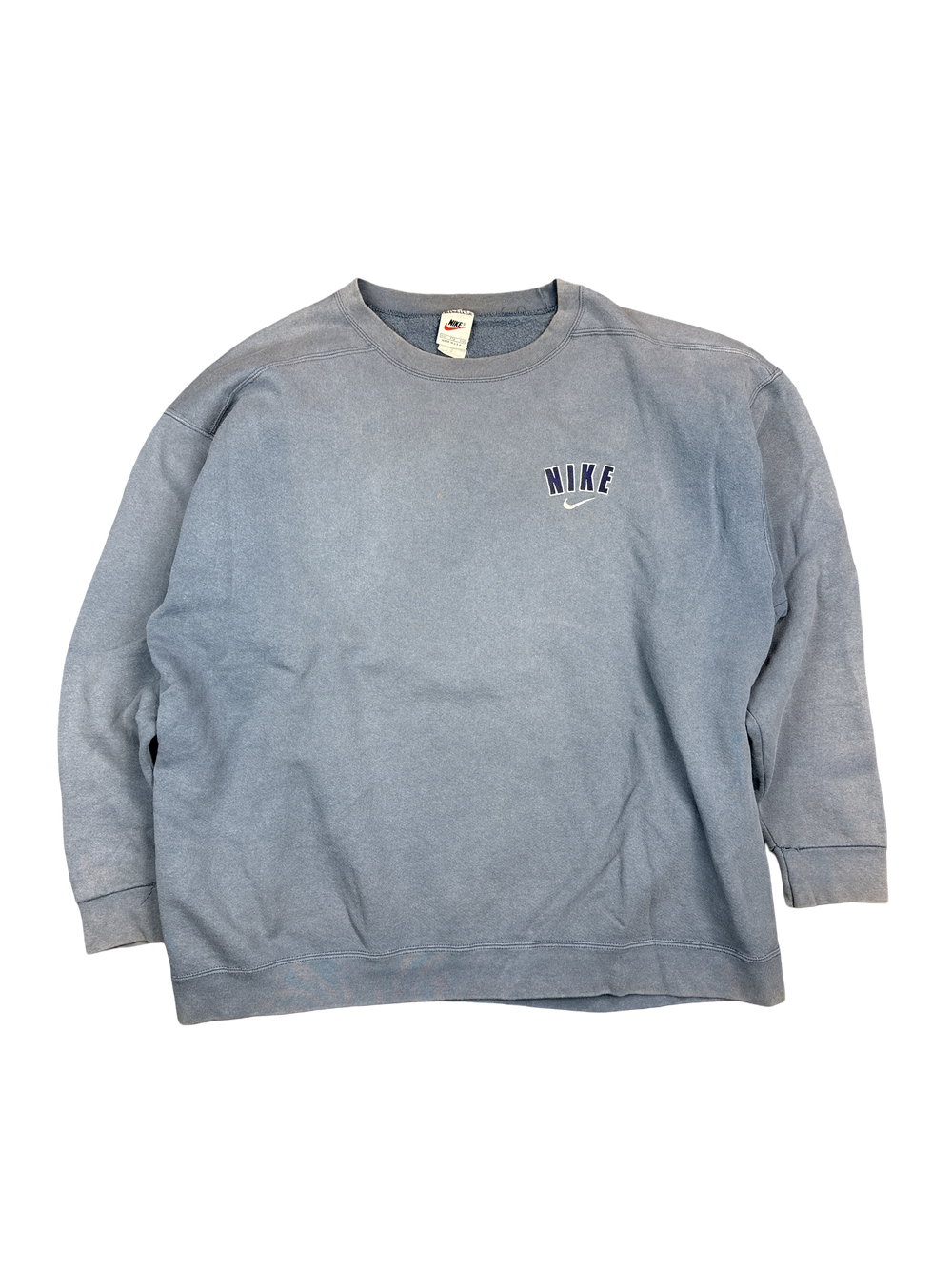 1990s Nike Made in USA Blue Crewneck Sweatshirt (XXL)