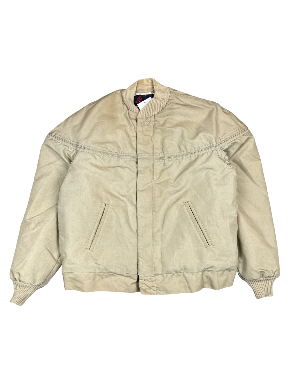 American Jac Made in USA Khaki Bomber Jacket (L)