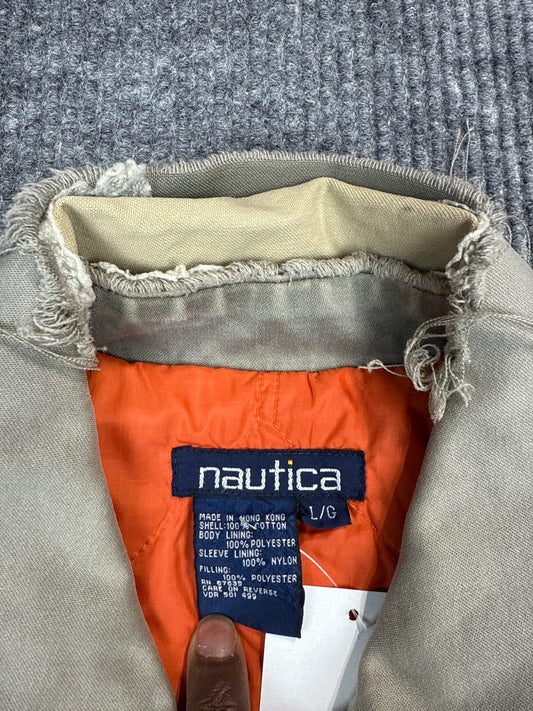 1990s Nautica Reversible Canvas Jacket (L)