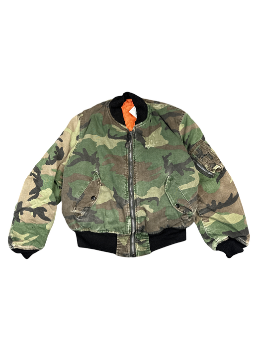 Camo Military Bomber Jacket (M)