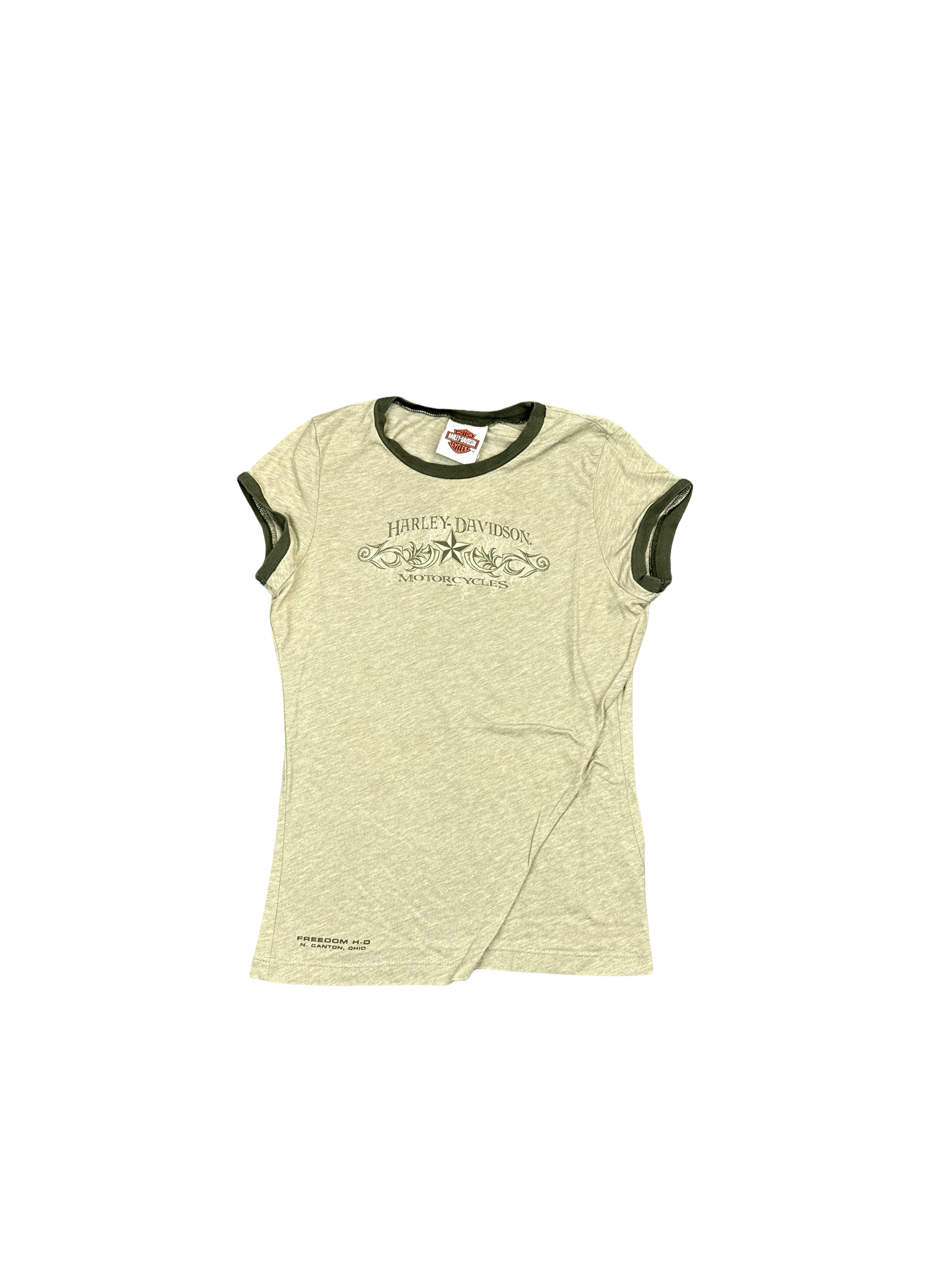 Harley-Davidson Olive Ringer Graphic Tee (S)