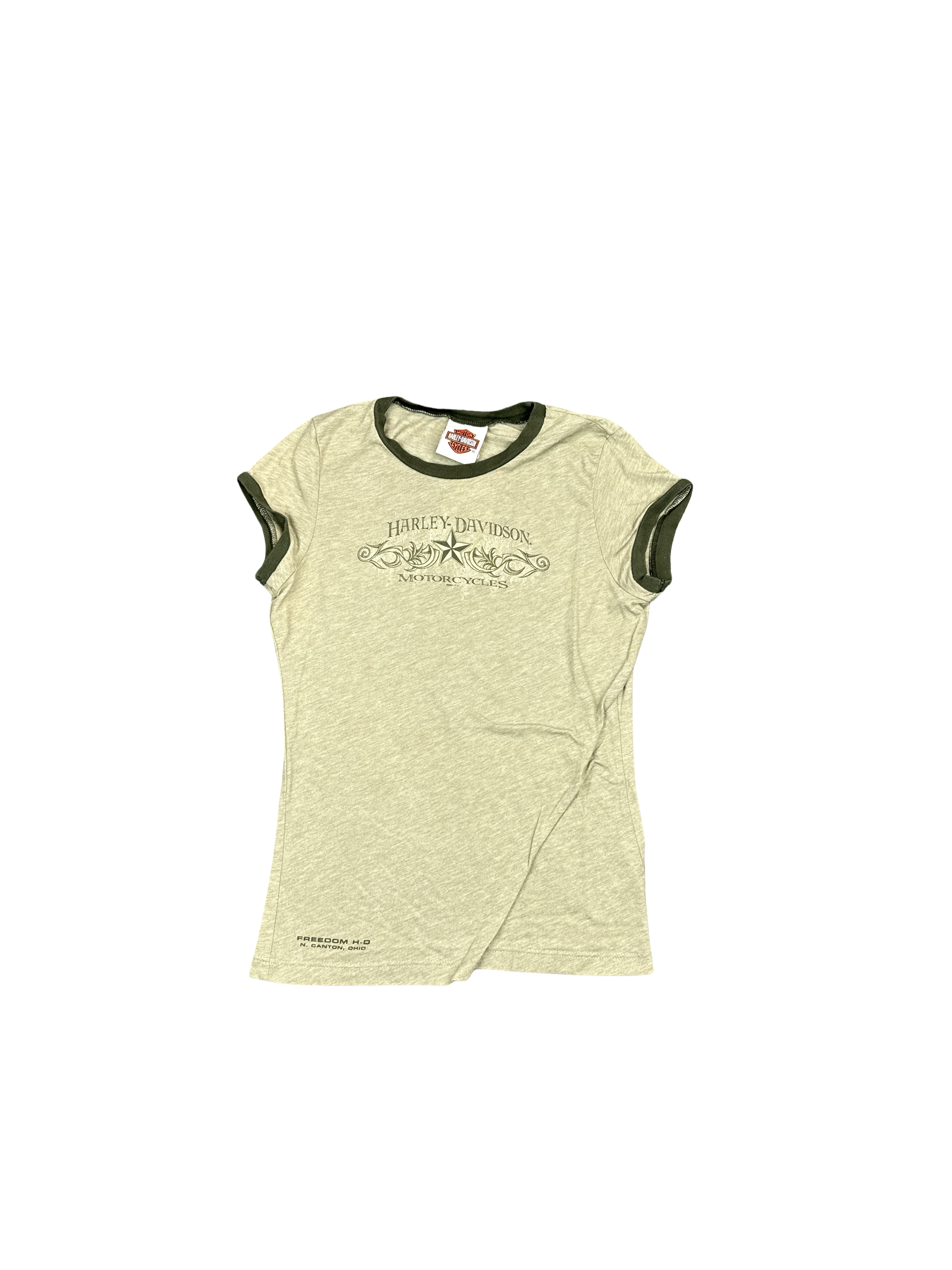 Harley-Davidson Olive Ringer Graphic Tee (S)