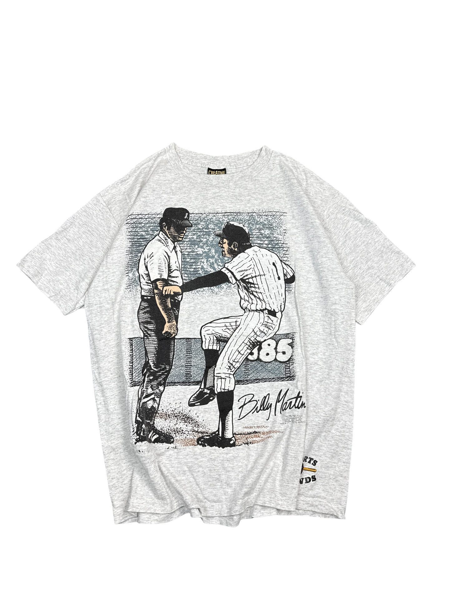 1980s Billy Martin Baseball Graphic Tee (L)
