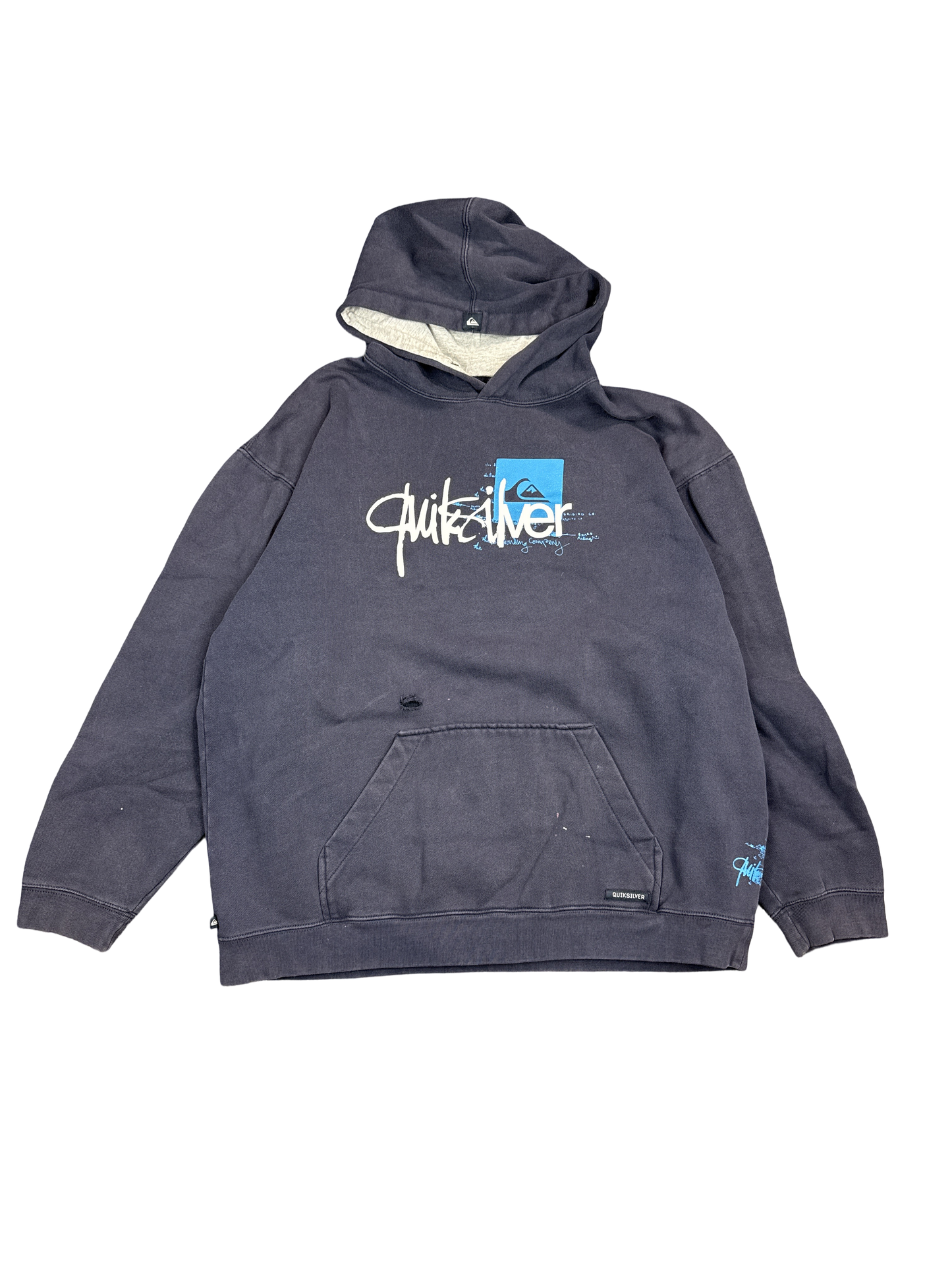 Y2K Quiksilver Surf Graphic Pullover Hoodie (L)