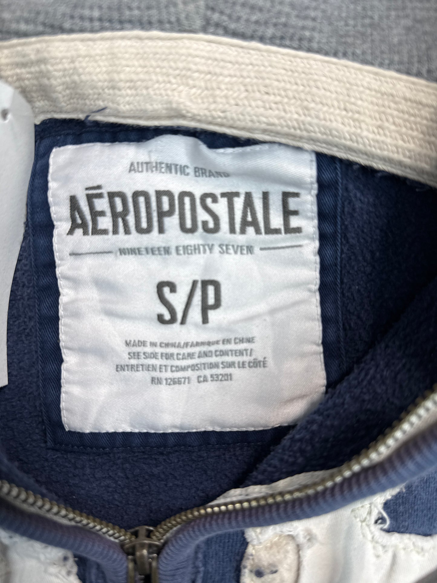 2000s Aeropostale NY DIV 54 Zip Hoodie (S)