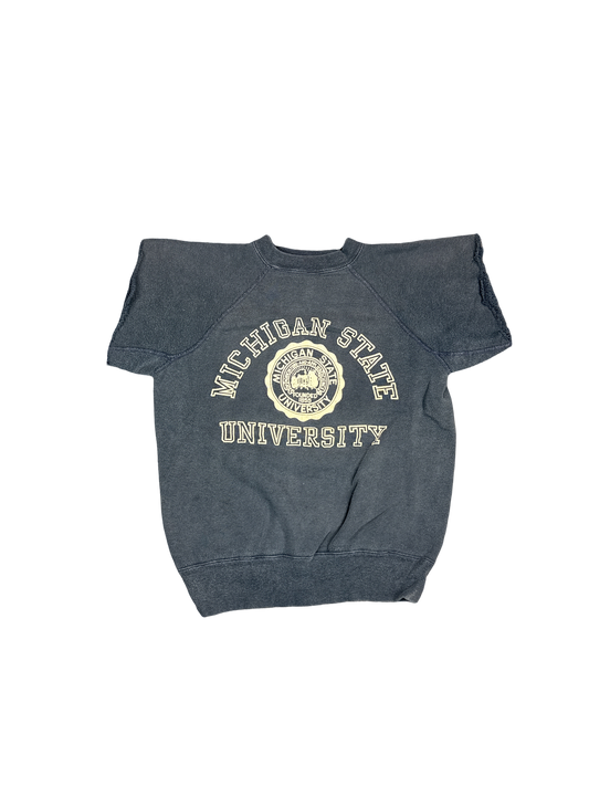 1980s Michigan State University Cutoff Sweatshirt (S)