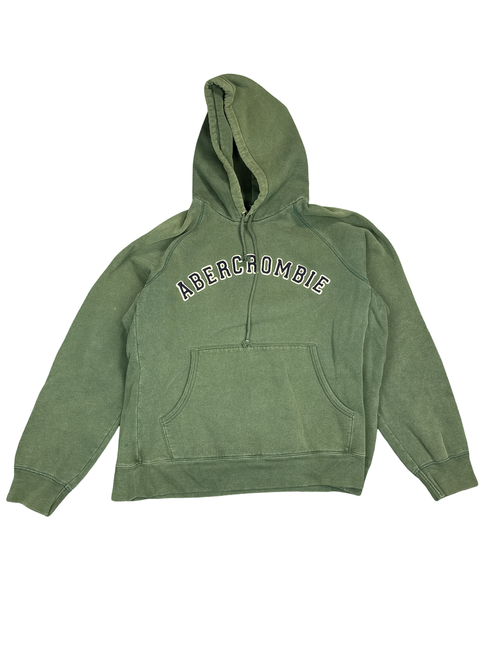 2000s Abercrombie & Fitch Green Pullover Hoodie (XL)