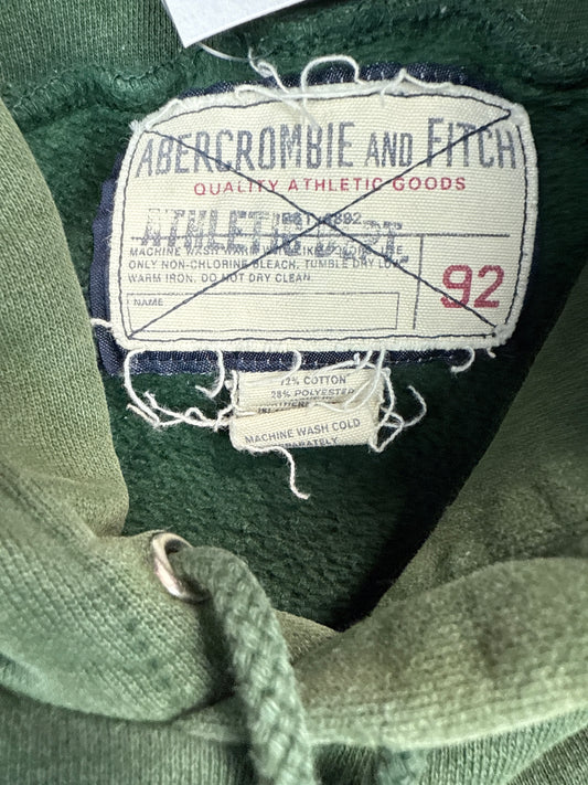 2000s Abercrombie & Fitch Green Pullover Hoodie (XL)