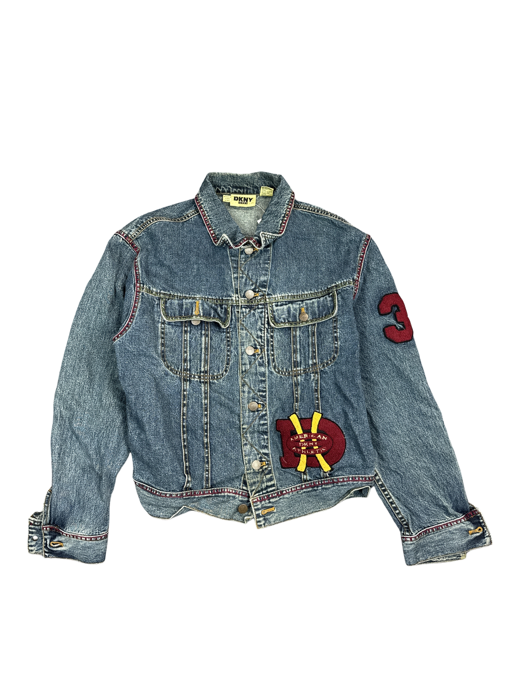 1990s DKNY Jeans College League Denim Jacket (S)