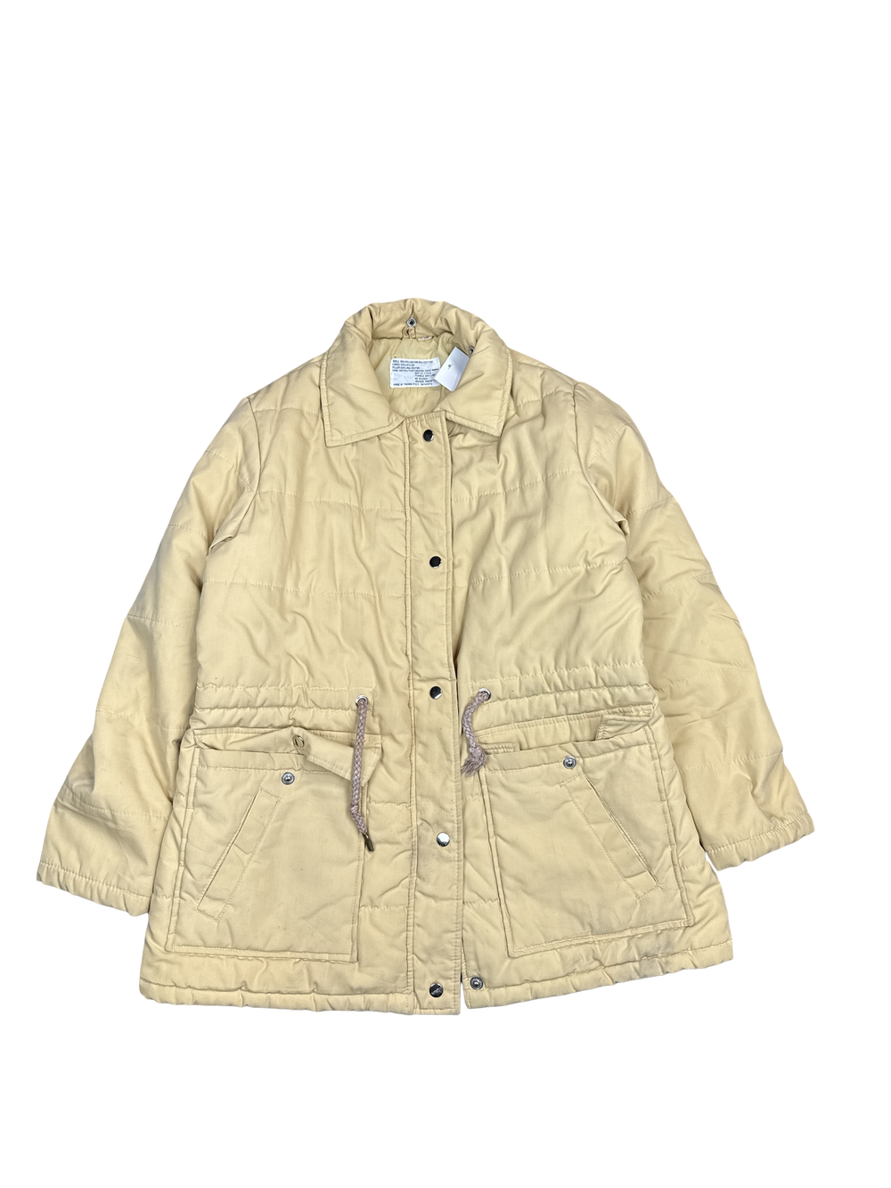 1980s Beige Quilted Nylon Jacket (L)