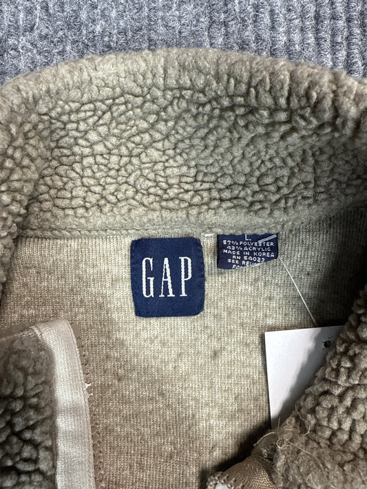 1990s GAP Sherpa Fleece Quarter-Zip Pullover (L)