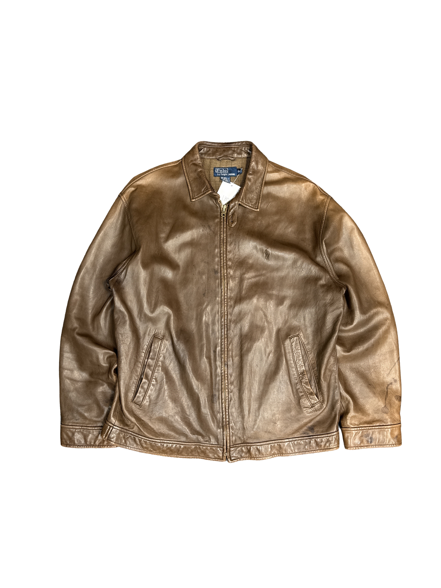Polo Ralph Lauren Brown Leather Jacket (2XL)