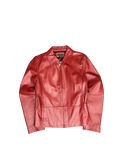 Y2K George Red Leather Jacket (M)