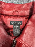 Y2K George Red Leather Jacket (M)