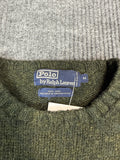 Polo Ralph Lauren Wool Crewneck Sweater with Suede Elbow Patches (M)