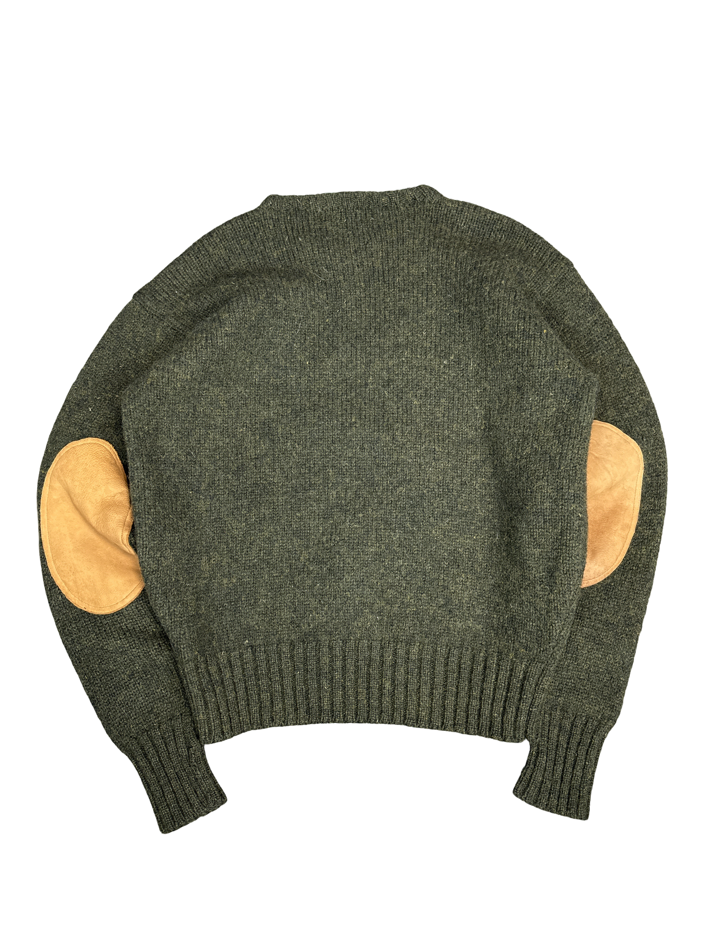 Polo Ralph Lauren Wool Crewneck Sweater with Suede Elbow Patches (M)