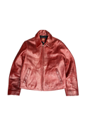 GAP Blue Jeans Red Leather Jacket (S)