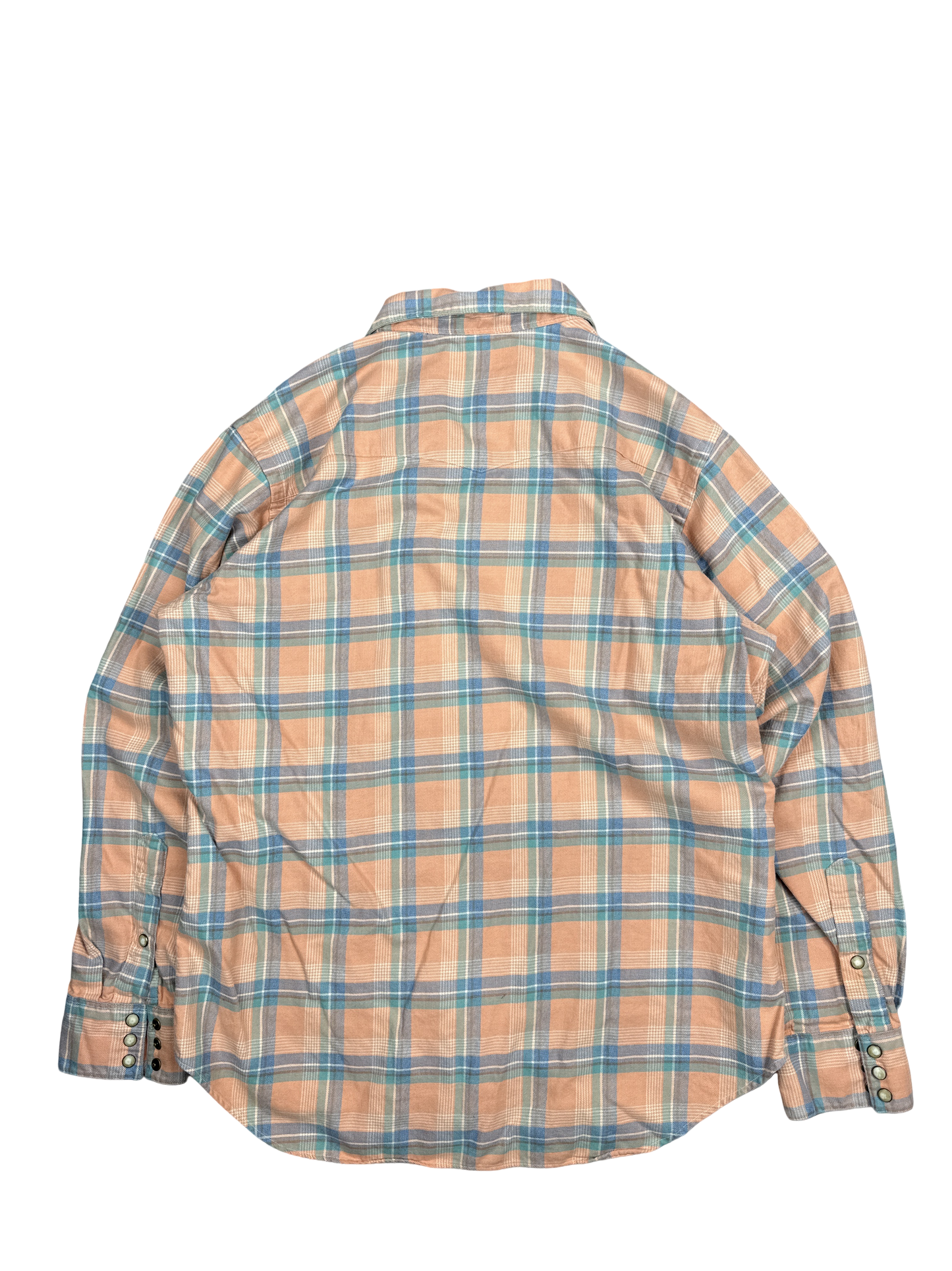 Polo Ralph Lauren Peach Plaid Button-Up Shirt (L)