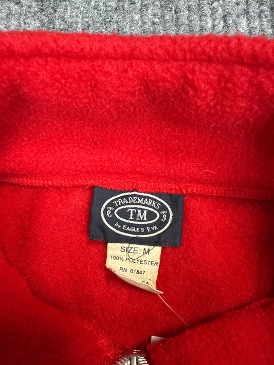 1990s Campbell’s Soup Red Fleece Quarter Zip Pullover (M)
