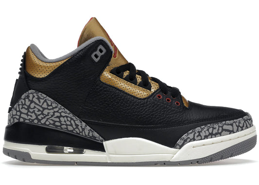 Jordan 3 Retro Black Cement Gold (W)