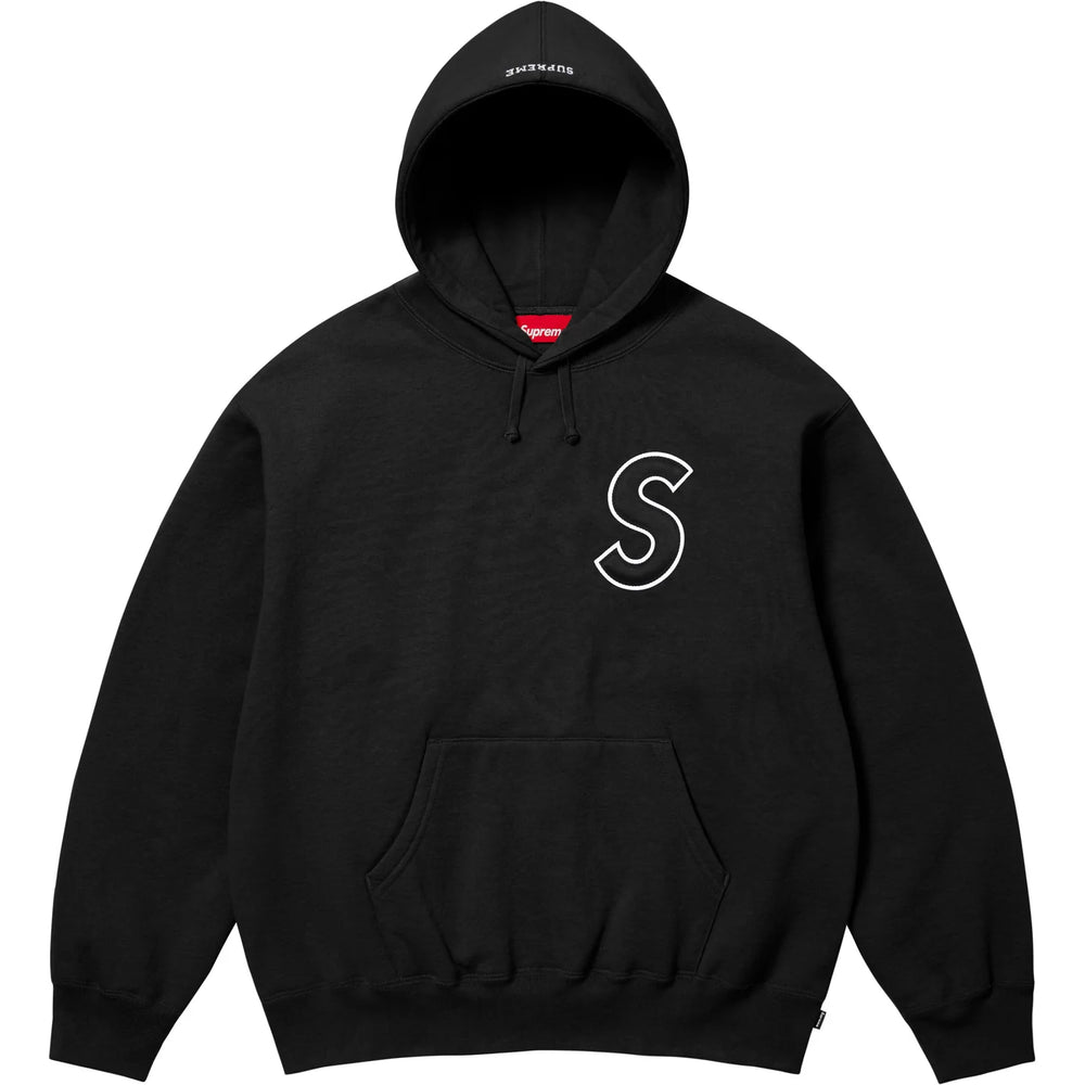 Supreme S Logo Black Hooded Sweatshirt