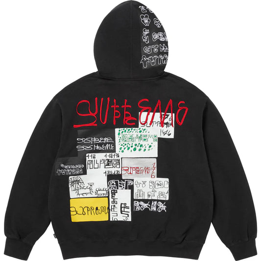 Supreme 176 Zip Up Hooded Sweatshirt Black