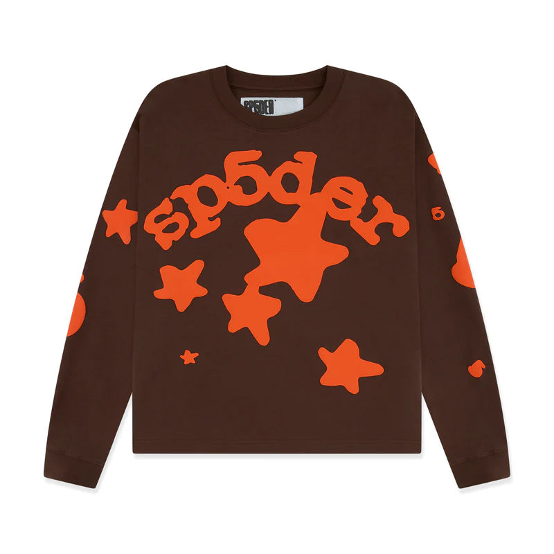 Sp5der Beluga Brown LS HW Tee