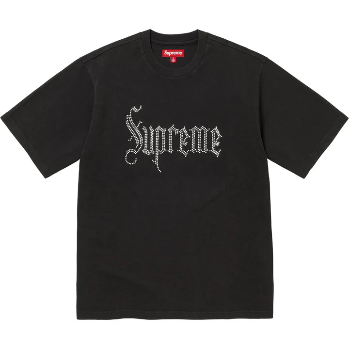 Supreme Black Rhinestone Tee